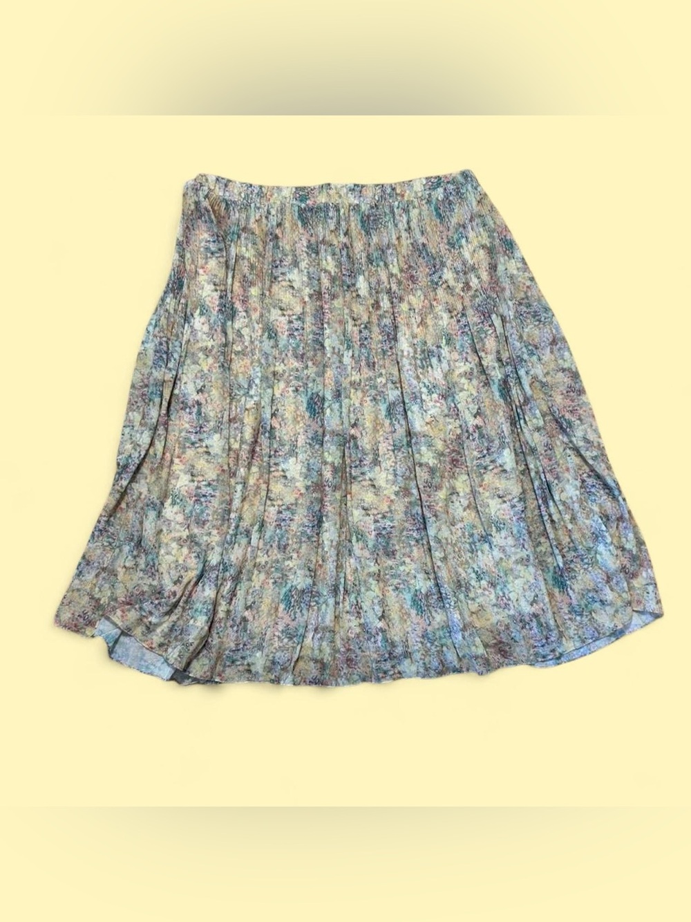 H&M Pleated Maxi Skirt in Soft Pastel Floral